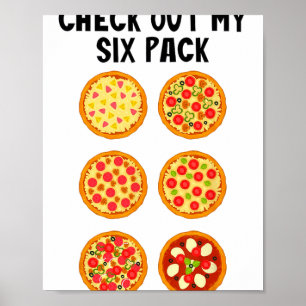 Póster Revisa Mi Pack De Seis Funny Pizza _1 