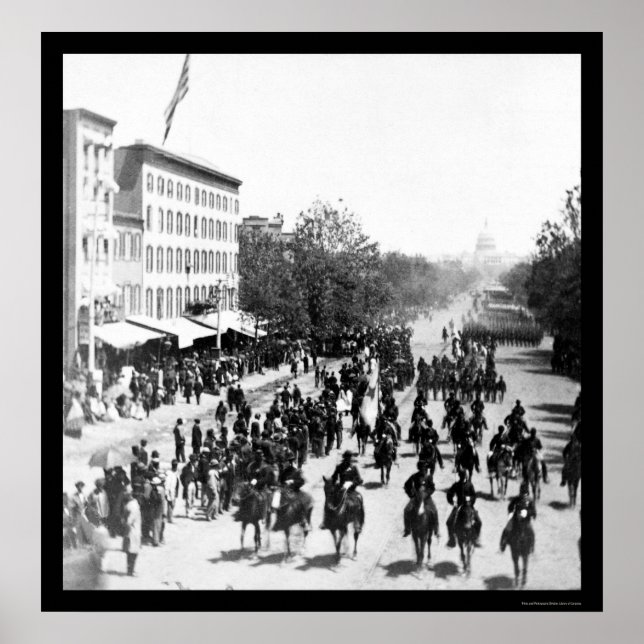 Póster Revisión del Gran Ejército en Washington, DC 1865 (Frente)