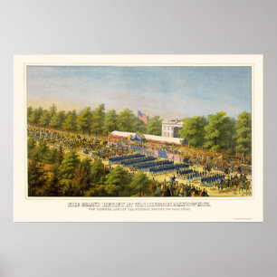 Póster Revisión del Gran Ejército en Washington, DC 1865
