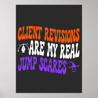 Póster Revisiones divertidas de clientes de Halloween par