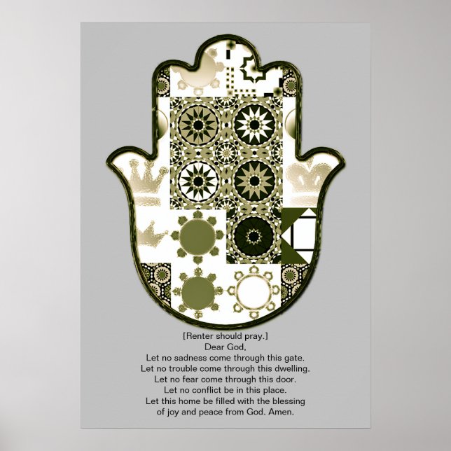 Póster Revisited Khamsa Hand Poster Design 1 Renter (Frente)