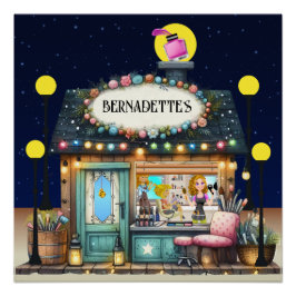 Póster Revisó Su Salón De Belleza . Rótulo