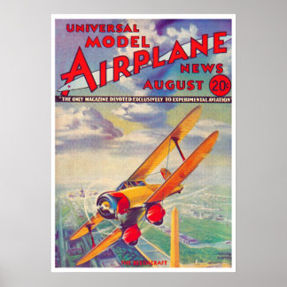PÓSTER REVISTA DE 1934: NOTICIAS DEL AVIÓN MODELO