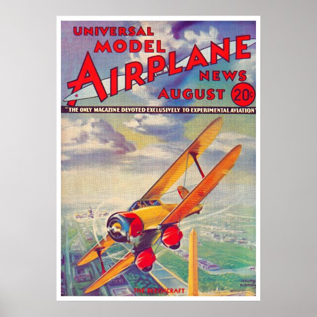PÓSTER REVISTA DE 1934: NOTICIAS DEL AVIÓN MODELO (Frente)