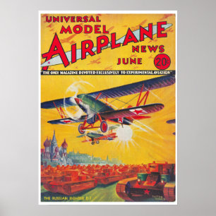 PÓSTER REVISTA DE 1934: NOTICIAS DEL AVIÓN MODELO