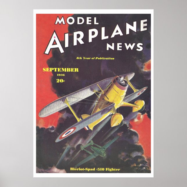 PÓSTER REVISTA DE 1936: NOTICIAS DEL AVIÓN MODELO (Frente)
