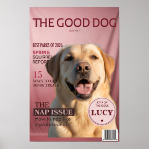 Póster Revista de Fotos de Perro Personalizada Cubierta R