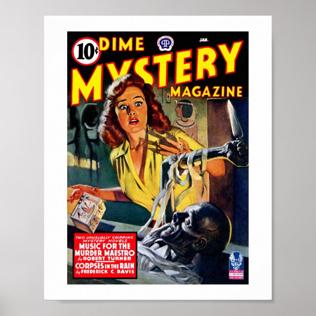 Póster revista Dime Mystery (enero de 1943) (Frente)