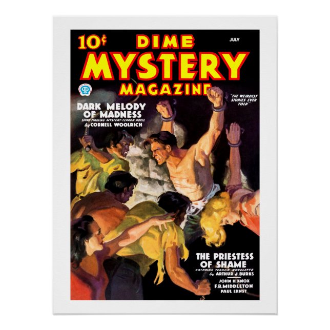 Póster revista Dime Mystery (julio, 1935) (Anverso)