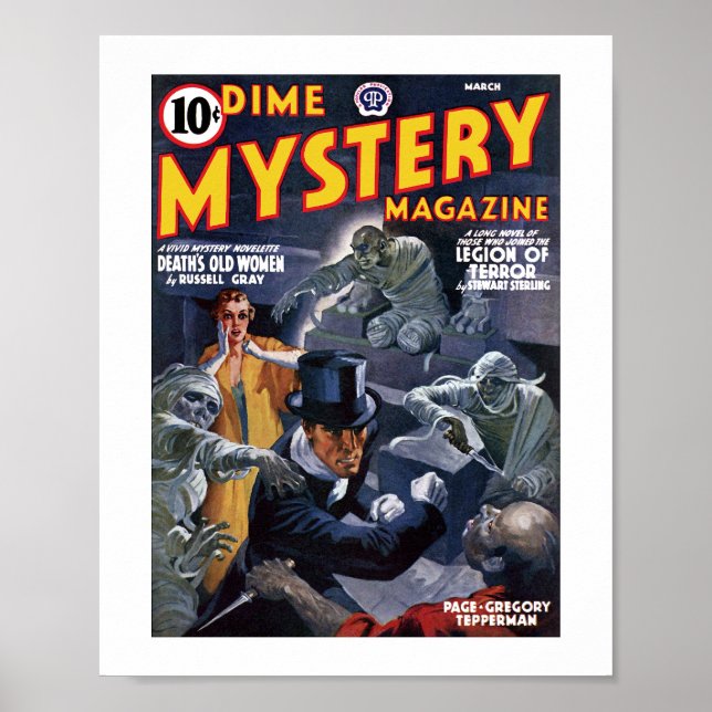 Póster revista Dime Mystery (Mar, 1941) (Frente)