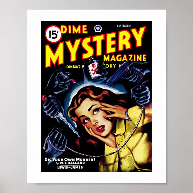 Póster revista Dime Mystery (sep, 1946) (Frente)