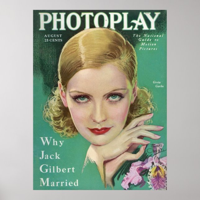 Póster Revista fotográfica Greta Garbo 1929 (Frente)