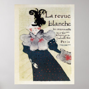 Póster Revista literaria francesa de época y La Revue Bla