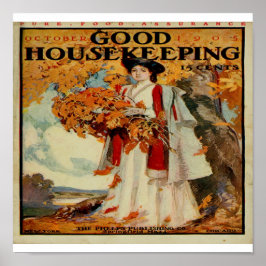 Póster Revista Victoriana Good Housekeep 1905 Framed P