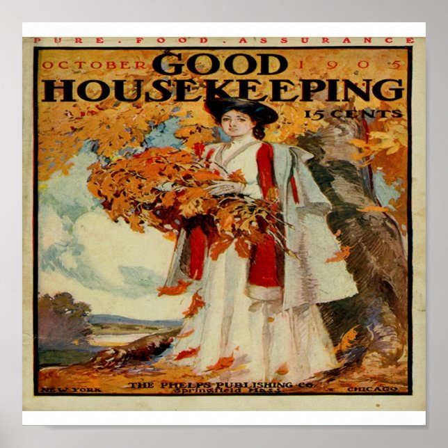 Póster Revista Victoriana Good Housekeep 1905 Framed P (Frente)