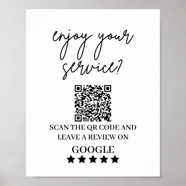 Póster Revistas de Google | Firma de código QR de vínculo (Frente)