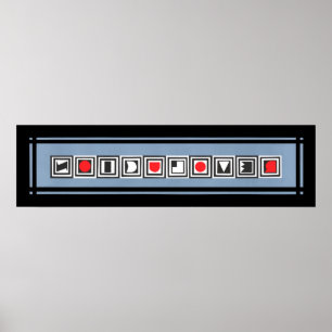 Póster REVOLUCION Black Gray Red