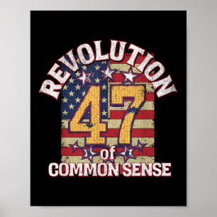 Póster Revolución Del Sentido Común Trump 47 Presidente