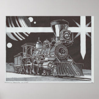 Póster Revolución industrial de noche