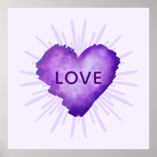 Póster Revolución Púrpura con AMOR