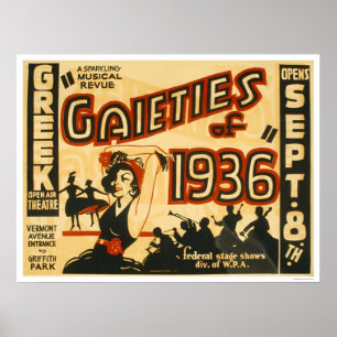 Póster Revue Musical 1936 WPA