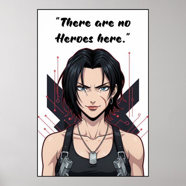 Póster Revy – Black Lagoon No Heroes Quote Poster (Frente)