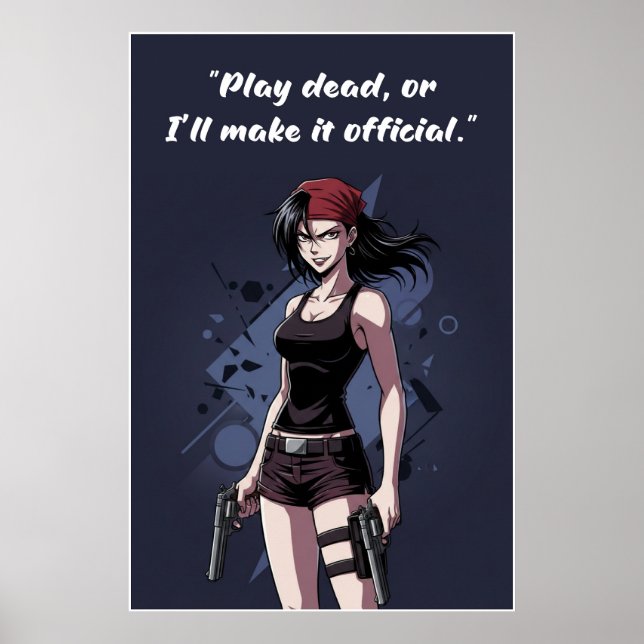 Póster Revy – Play Dead Quote Poster | Anime Wall Art (Frente)