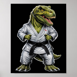 Póster Rex Artes Marciales Dinosaurio Karate Jiu-jitsu Ni