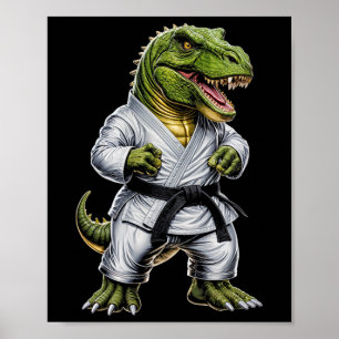Póster Rex Artes Marciales Dinosaurio Karate Judo Bjj Luc