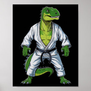 Póster Rex Dinosaur Artes Marciales Artista de Artes Marc