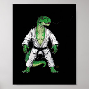 Póster Rex Martial Arts Dinosaur Judo Jiu-jitsu Karate