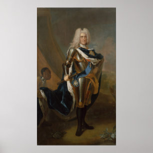 Póster Rey Augustus II de Polonia, antes de 1730