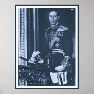 Póster rey (aumentado) George VI del Reino Unido