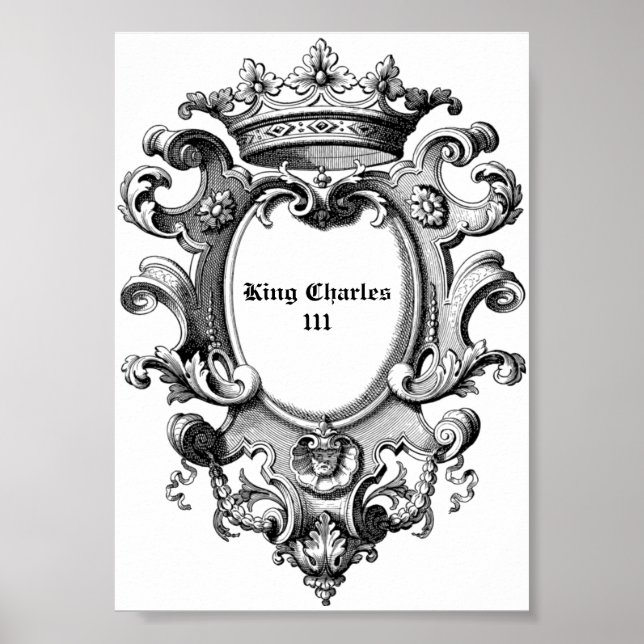 Póster Rey Carlos 111 Corona Real (Frente)
