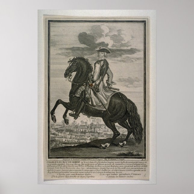 Póster Rey Carlos XII de Suecia (Frente)