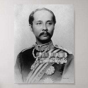 Póster Rey Chulalongkorn Rama V de Tailandia