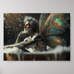 Póster Rey de hadas toma baño