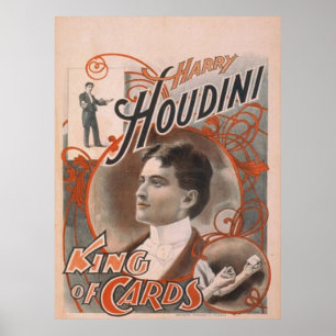 Póster Rey de Houdini del poster de las tarjetas