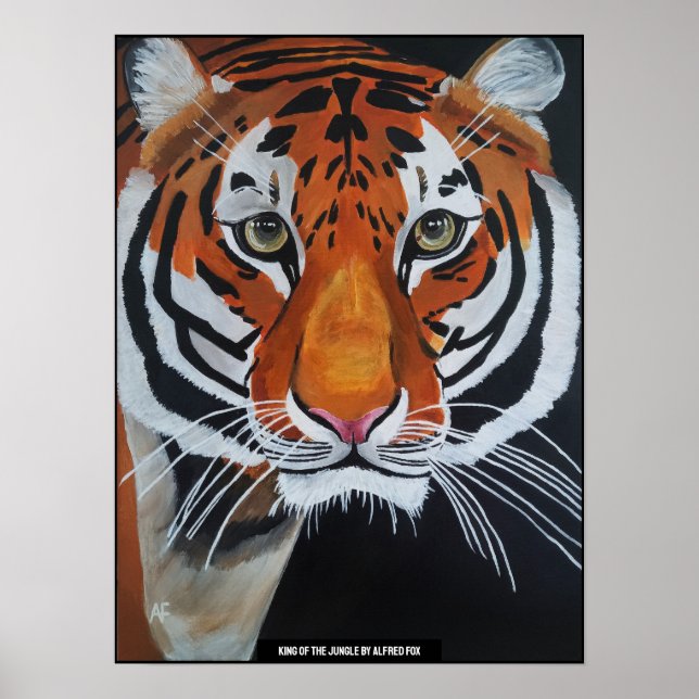 Póster Rey de la selva Pintura de Alfred Fox (Frente)