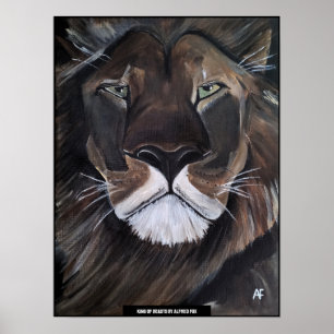 Póster Rey de las Bestias Pintura de Alfred Fox