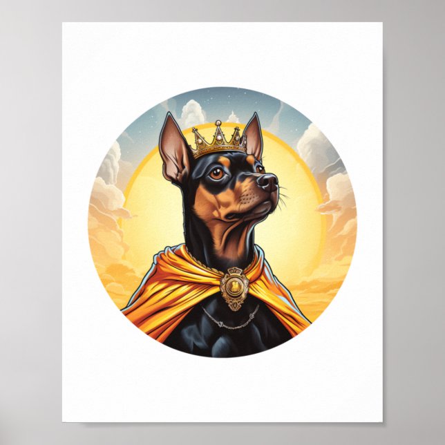 Póster Rey del perro de Pinscher en miniatura (Frente)