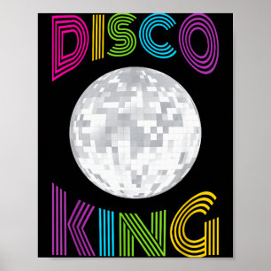 Póster Rey Disco Años 70 Setenta Disfraz Hombres Chicos 