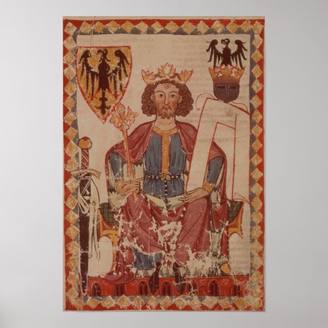 Póster Rey Enrique, ilustracion de Manasse (Frente)