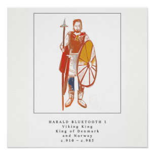 Póster Rey Harald Bluetooth de Viking