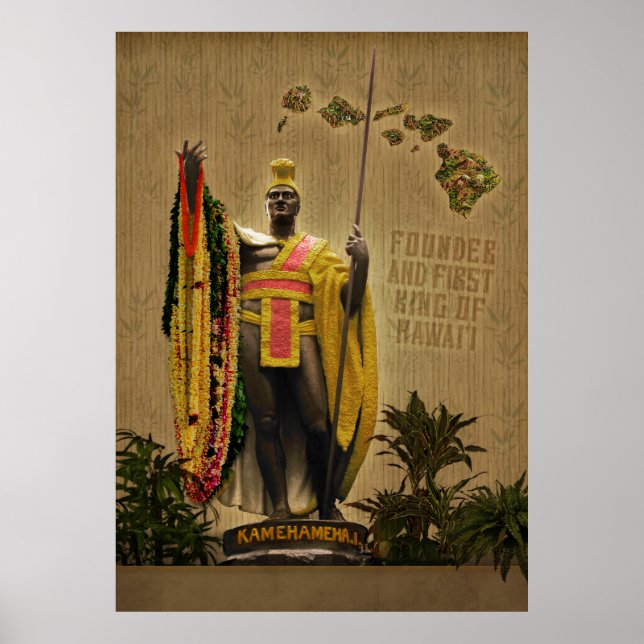 Póster Rey hawaiano Kamehameha I. Poster (Frente)