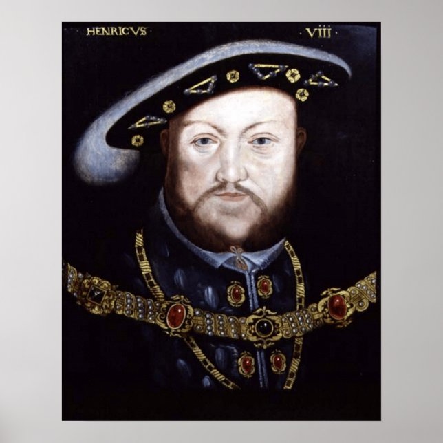PÓSTER REY HENRY VIII, REY. POSTER DE INGLATERRA (Frente)