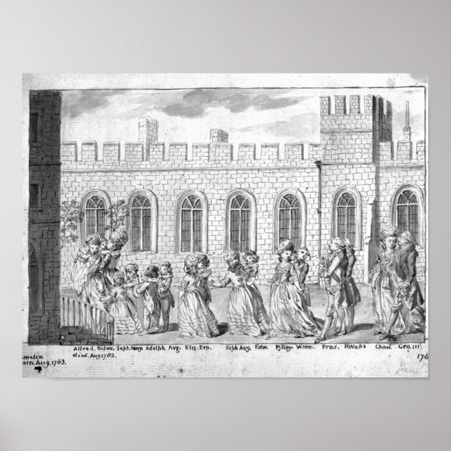 Póster Rey Jorge III y Reina Charlotte (Frente)