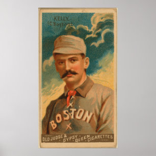 Póster Rey Kelly, Boston Beaneaters