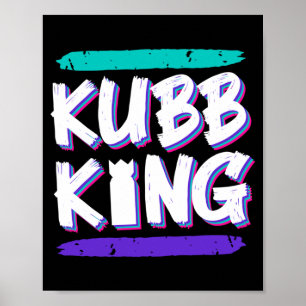 Póster Rey Kubb de ajedrez vikingo profesional rey Kubb d