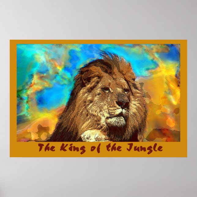 Póster Rey León Africano de la Selva (Frente)